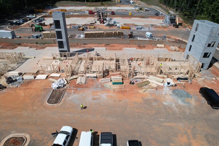 Aerial perspective of The SoHo apartments